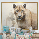 Minimalism Panther Wild Elegance - Panther Framed Canvas Art