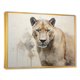 Minimalism Panther Wild Elegance - Panther Framed Canvas Art