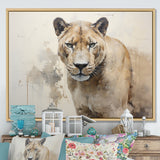 Minimalism Panther Wild Elegance - Panther Framed Canvas Art
