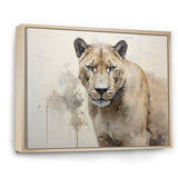 Minimalism Panther Wild Elegance - Panther Framed Canvas Art