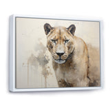 Minimalism Panther Wild Elegance - Panther Framed Canvas Art