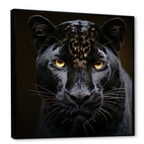 Monochrome Panther Vigil - Panther Bedroom Wall Art