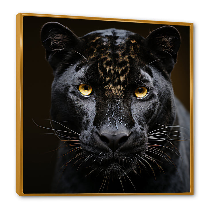 Monochrome Panther Vigil - Panther Bedroom Wall Art