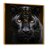 Monochrome Panther Vigil - Panther Bedroom Wall Art