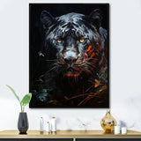 Moonlit Panther Tranquility - Panther Canvas Wall Art