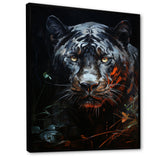 Moonlit Panther Tranquility - Panther Canvas Wall Art