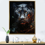 Moonlit Panther Tranquility - Panther Canvas Wall Art