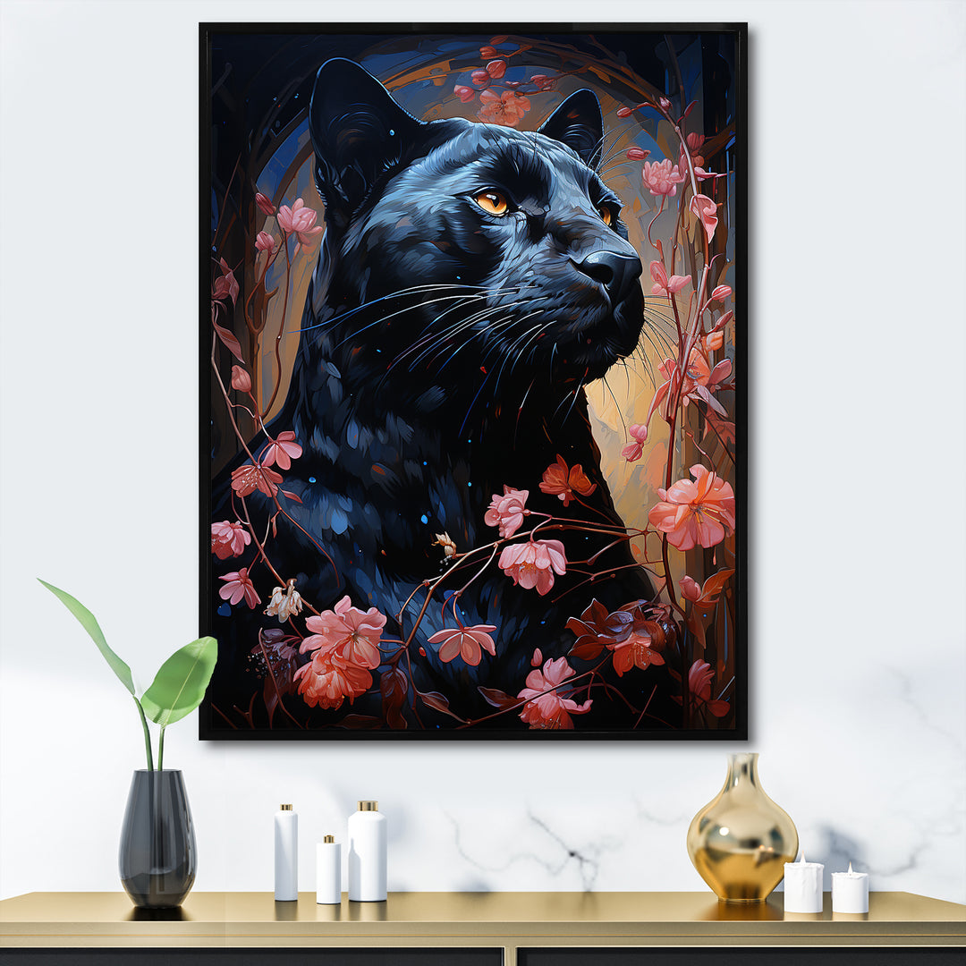 Noir Panther Hunt Tranquility - Panther Wall Decor