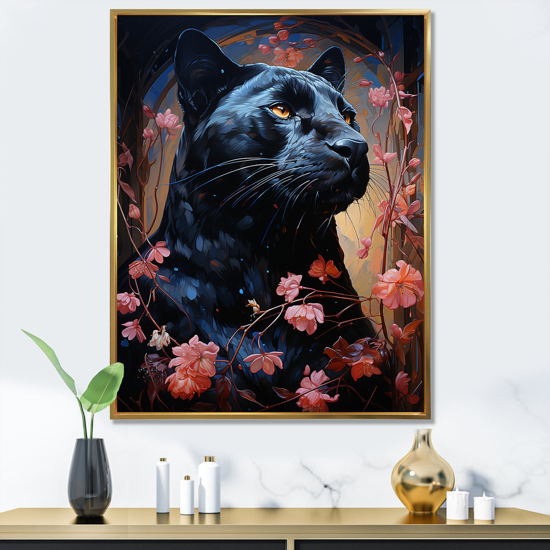 Noir Panther Hunt Tranquility - Panther Wall Decor