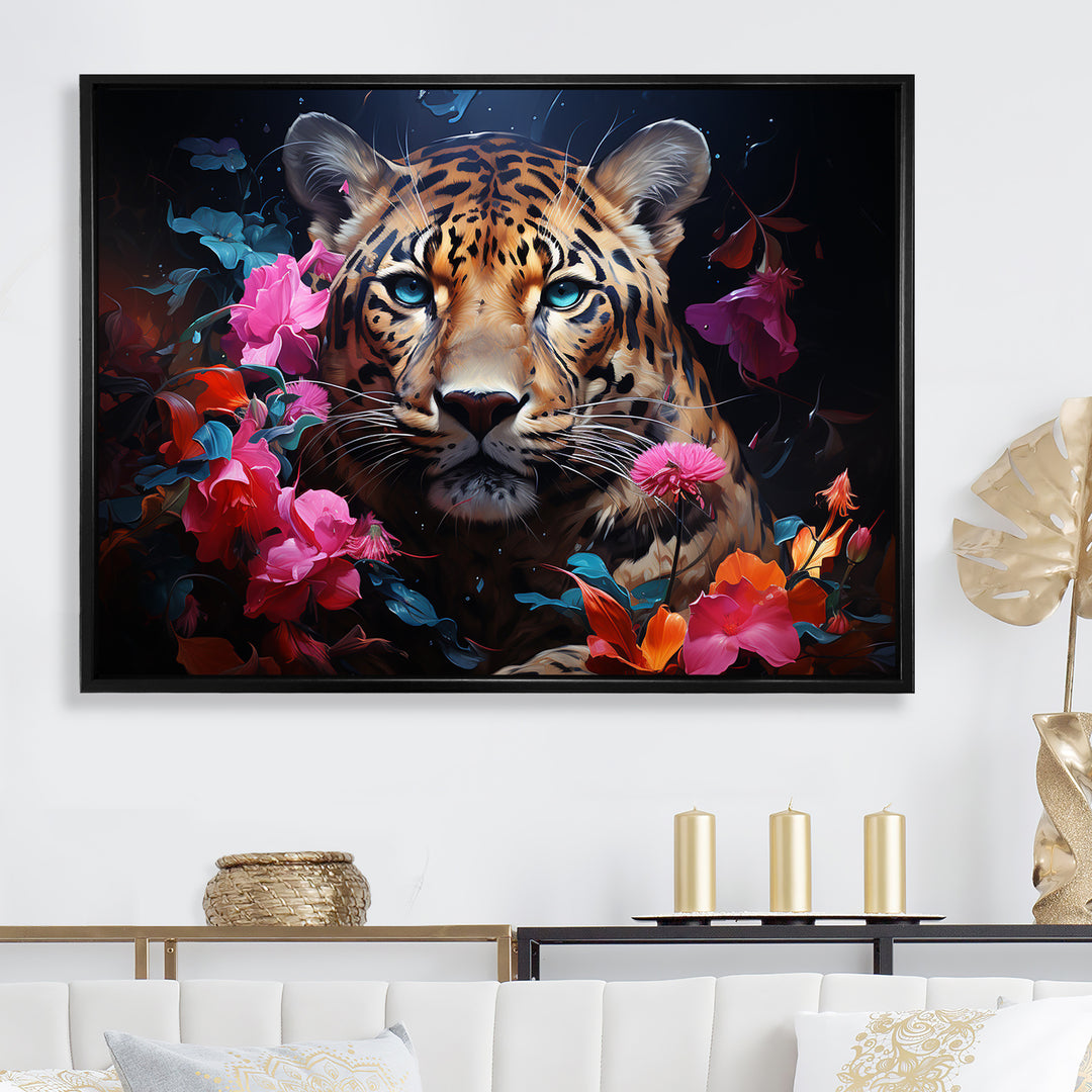 Romantic Jaguar Enigma - Beige Leopard Wall Art