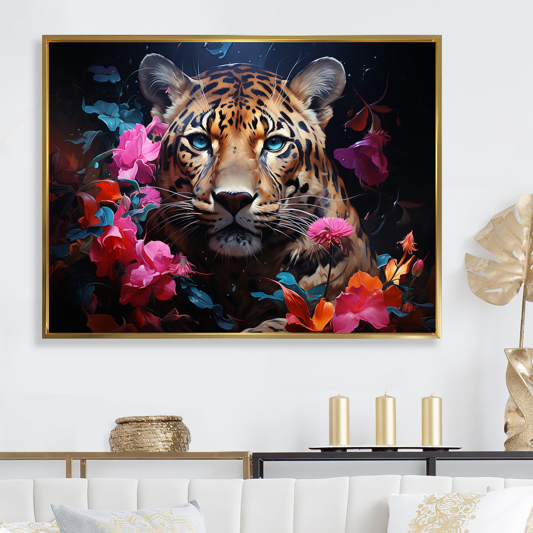 Romantic Jaguar Enigma - Beige Leopard Wall Art