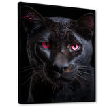 Pink And Black Panther - Panther Framed Canvas Art