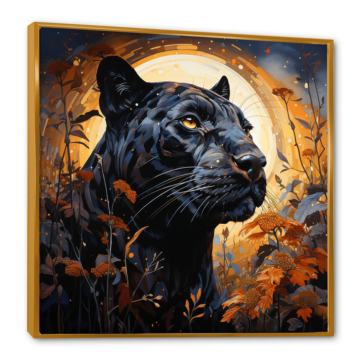 Moonlight Majestic Black Panther - Panther Bedroom Wall Art