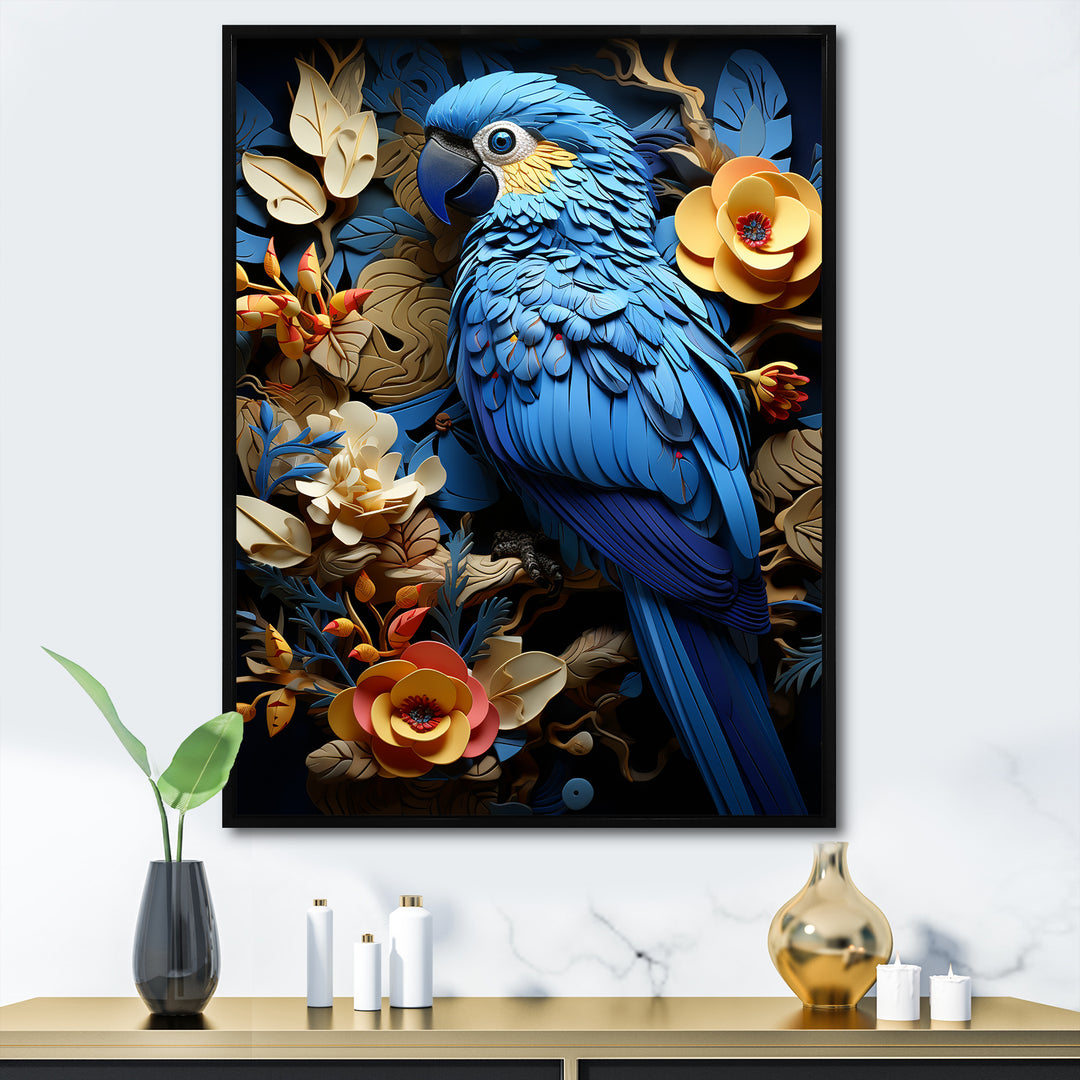 Blue Parrot Paradise - Blue Parrot Wall Art