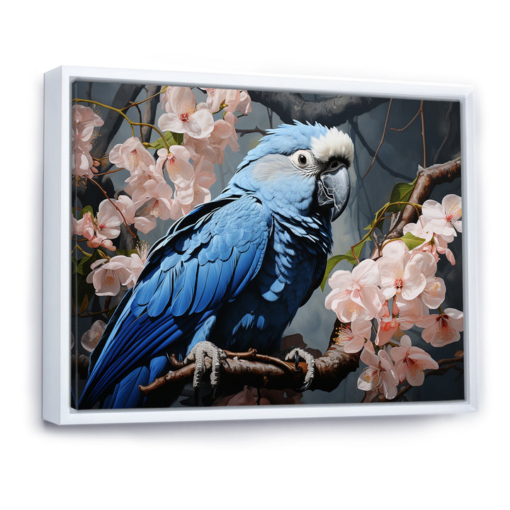 Ephemeral Plumage Charisma - Blue Parrot Wall Art