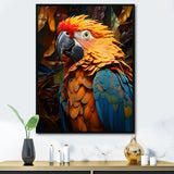 Yellow Parrots Golden Conversations - Parrot Bedroom Wall Art