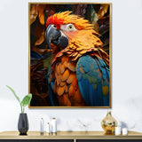 Yellow Parrots Golden Conversations - Parrot Bedroom Wall Art