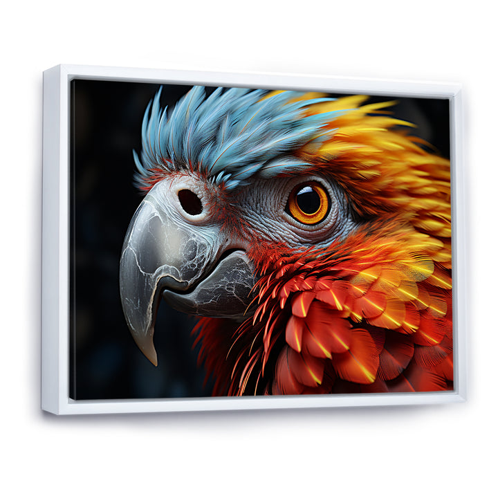 Red And Yellow Mystical Plumage Tropical Rhapsody - Parrot Bedroom Wall Art