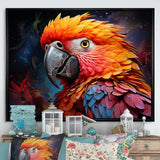 Yellow And Orange Vibrant Parrot Paradox - Parrot Wall Decor