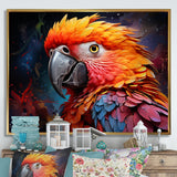 Yellow And Orange Vibrant Parrot Paradox - Parrot Wall Decor