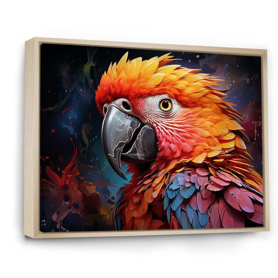 Yellow And Orange Vibrant Parrot Paradox - Parrot Wall Decor