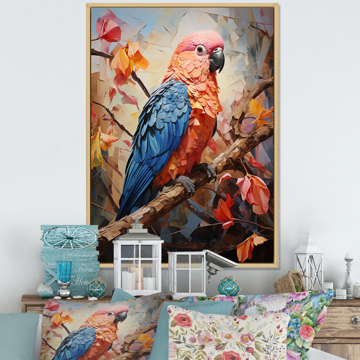 Parrots Sunset Serenade Euphoria - Parrot Canvas Wall Art