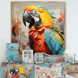 Yellow Parrot Tropical Tempest - Parrot Canvas Wall Art