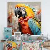 Yellow Parrot Tropical Tempest - Parrot Canvas Wall Art