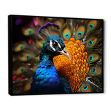 Majestic Colorful Peacocks Harmony - Blue Peacock Wall Art