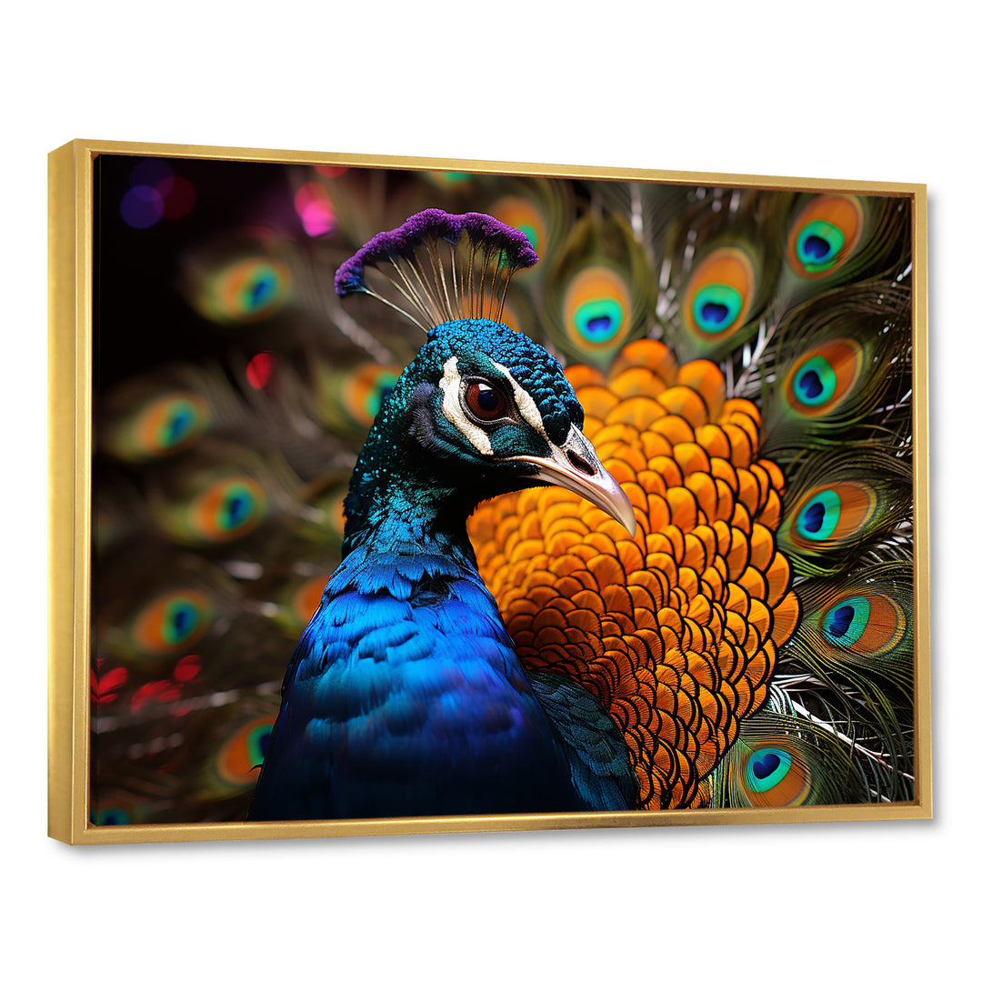 Majestic Colorful Peacocks Harmony - Blue Peacock Wall Art