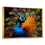 Majestic Colorful Peacocks Harmony - Blue Peacock Wall Art