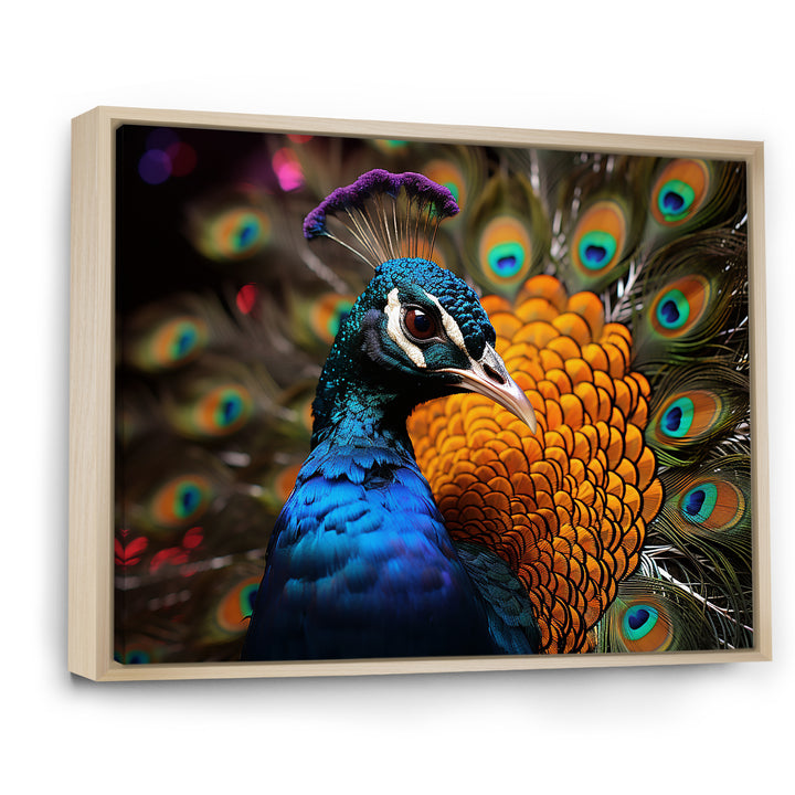 Majestic Colorful Peacocks Harmony - Blue Peacock Wall Art
