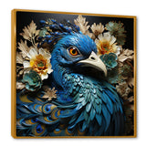 Majestic Flowerful Peacocks Harmony - Blue Peacock Wall Art