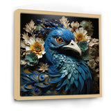 Majestic Flowerful Peacocks Harmony - Blue Peacock Wall Art