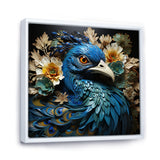 Majestic Flowerful Peacocks Harmony - Blue Peacock Wall Art