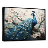 Flower Peacock S Vibrant Display I - Animals Canvas Wall Art