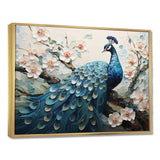 Flower Peacock S Vibrant Display I - Animals Canvas Wall Art