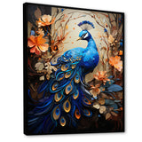 Majestic Blooming Plumage Peacock - Peacock Living Room Wall Art