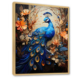 Majestic Blooming Plumage Peacock - Peacock Living Room Wall Art
