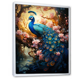 Fantasy Peacock In Enchanted Blooms - Peacock Canvas Wall Art