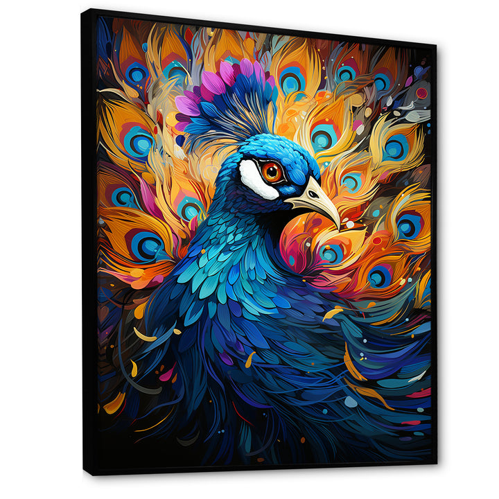 Peacocks Royal Plumage - Peacock Framed Canvas Art