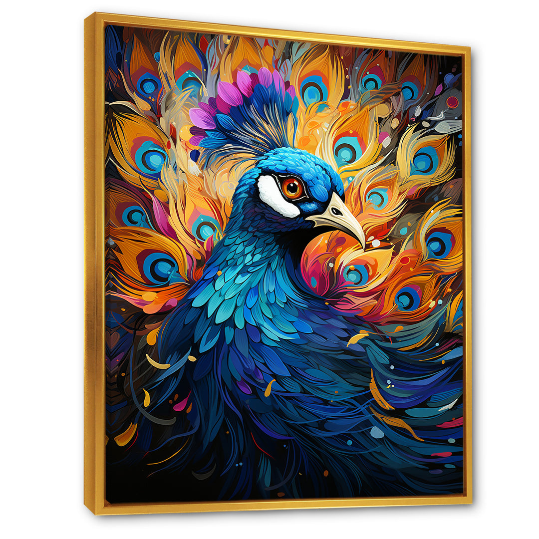 Peacocks Royal Plumage - Peacock Framed Canvas Art