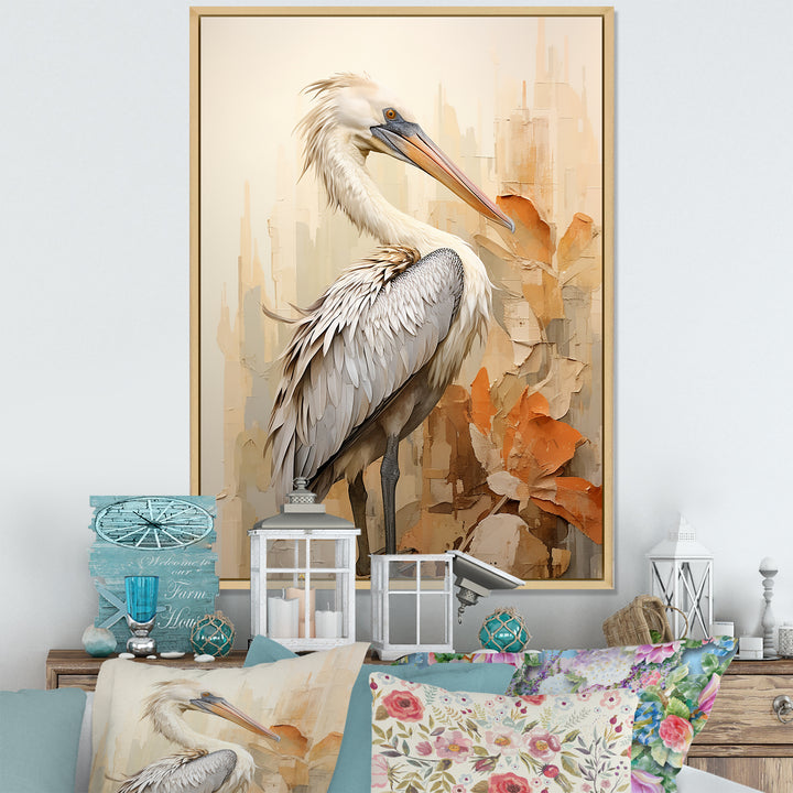Pelican S Tranquil Perch - Pelican Canvas Wall Art