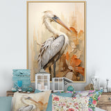 Pelican S Tranquil Perch - Pelican Canvas Wall Art