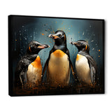Chill And Chic Penguins - Penguin Canvas Wall Art