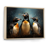 Chill And Chic Penguins - Penguin Canvas Wall Art