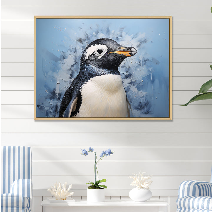 Minimalism Penguin Portrait - Penguin Wall Art Prints