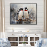 Penguin Dreamscape - Penguin Framed Canvas Art