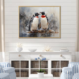 Penguin Dreamscape - Penguin Framed Canvas Art