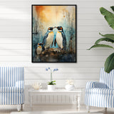 Snowy Penguin Family Wonders - Penguin Home Decor Art